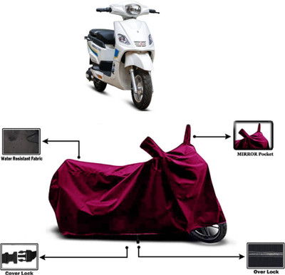KEDIT Two Wheeler Cover for Hero(Electric NYX HS500 ER, Maroon)