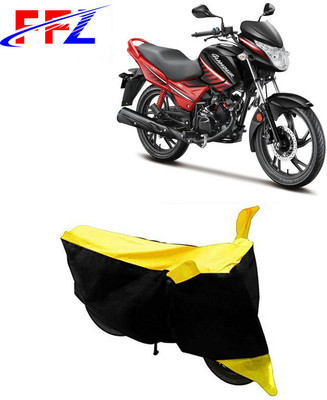 FFZ Waterproof Two Wheeler Cover for Hero(Glamour FI, Black, Yellow)