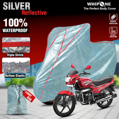 Whipone Waterproof Two Wheeler Cover for Hero(Super Splendor, Silver)