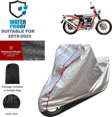 PAGORA Waterproof Two Wheeler Cover for Royal Enfield(Bullet Trials 500, Silver)