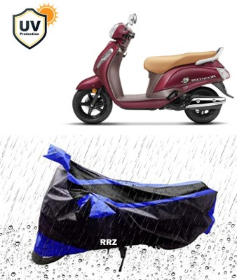 RRZ Waterproof Two Wheeler Cover for Suzuki(Access, Black, Blue)