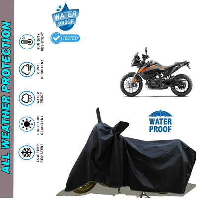 AutoGalaxy Waterproof Two Wheeler Cover for KTM(390 Adventure BS6, Black)