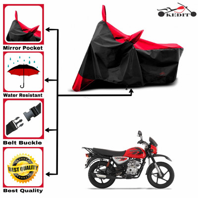 AASHTIK MART Two Wheeler Cover for Bajaj(Boxer, Red, Black)