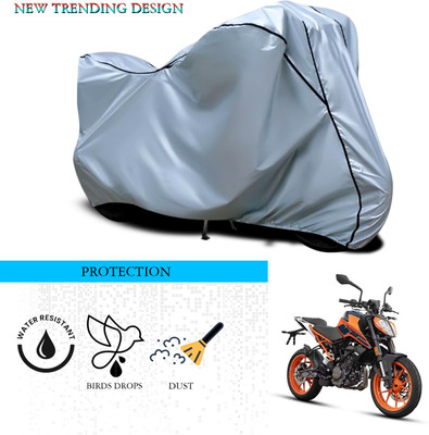 ANTHUB Waterproof Two Wheeler Cover for KTM(Duke 200, Silver)