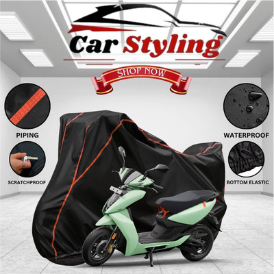 Car Styling Waterproof Two Wheeler Cover for Ather(450 X, Black)