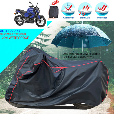 AutoGalaxy Waterproof Two Wheeler Cover for Yamaha(FZ-Fi Version 3.0, Black)