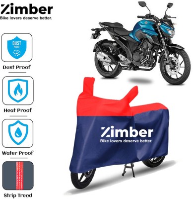 ZIMBER Two Wheeler Cover for Yamaha(FZ25, Red, Blue)