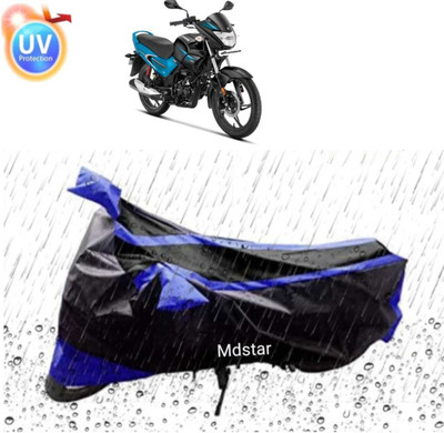 Mdstar Waterproof Two Wheeler Cover for Hero Electric(Vespa, Blue, Black)