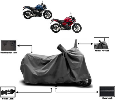 Amexride Two Wheeler Cover for Yamaha(FZS-FI V3 BS6, Grey)