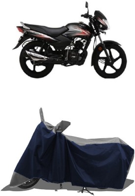 SUGASHRI Waterproof Two Wheeler Cover for TVS(Sport ES, Grey, Blue)