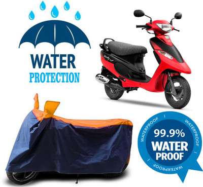 RTS COLLECTIONS Waterproof Two Wheeler Cover for TVS(Scooty Pep Plus BS6, Multicolor)