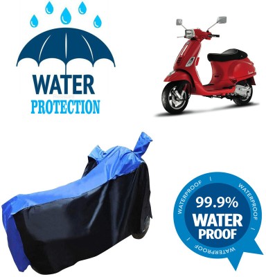 RTS COLLECTIONS Waterproof Two Wheeler Cover for Vespa(Vespa VXL 150, Multicolor)