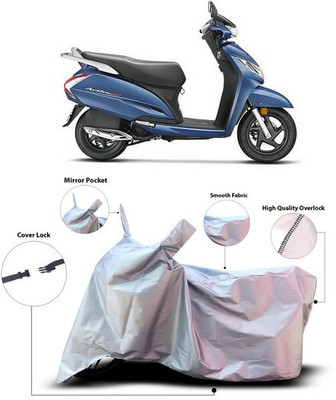 SEBONGO Waterproof Two Wheeler Cover for Honda(Activa 125, Silver)
