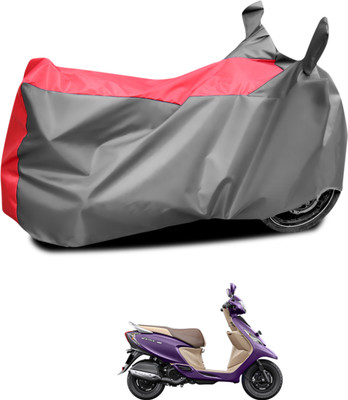 CODOKI Waterproof Two Wheeler Cover for TVS(Scooty Zest, Grey, Red)
