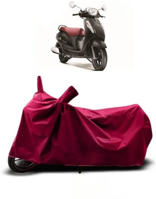 Mdstar Waterproof Two Wheeler Cover for Suzuki(Access 125, Maroon)