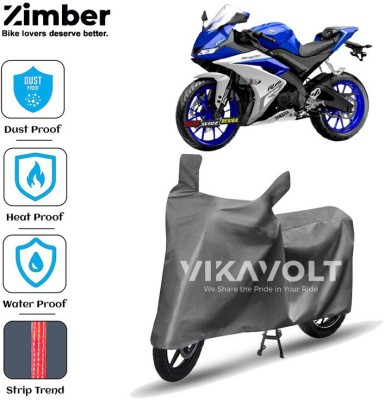 ZIMBER Two Wheeler Cover for Yamaha(YZF R15 V3.0, Grey)