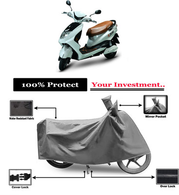 Amexride Two Wheeler Cover for Okinawa(Raise BS6, Grey)
