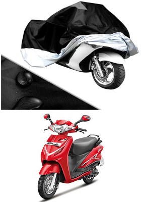 Genipap Two Wheeler Cover for Hero(Duet LX 110CC, Silver, Black)