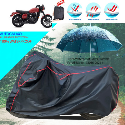 AutoGalaxy Waterproof Two Wheeler Cover for JAWA(42 BS6, Black)