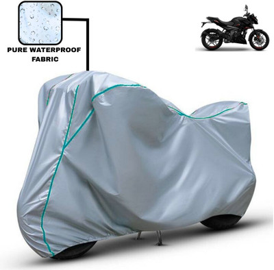 Delphinium Waterproof Two Wheeler Cover for Bajaj(Pulsar N160, Silver)