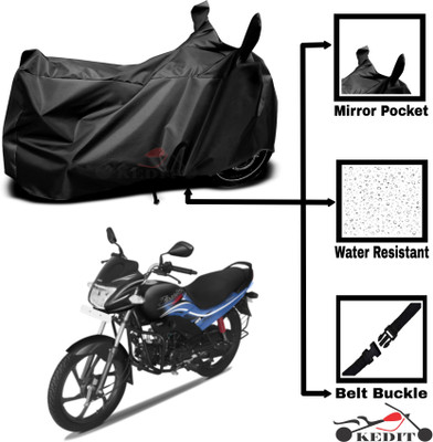 KEDIT Two Wheeler Cover for Hero(Passion Pro, Black)