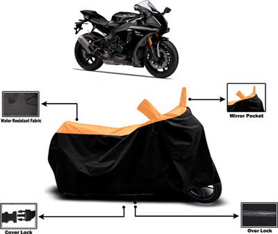 Amexride Two Wheeler Cover for Yamaha(YZF R1 BS6, Orange)