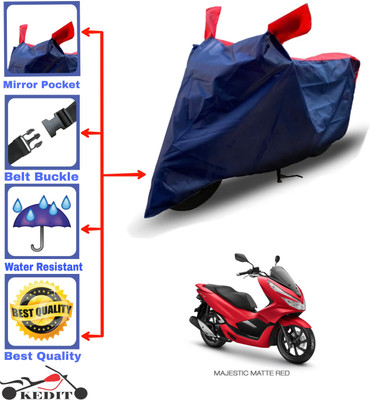 AASHTIK MART Two Wheeler Cover for Honda(PCX 125 BS6, Red, Blue)