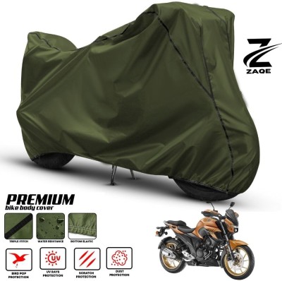 ZAQE Two Wheeler Cover for Yamaha(FZ-S, Green, Black)