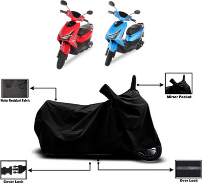 Amexride Two Wheeler Cover for Ampere(Reo Elite, Black)