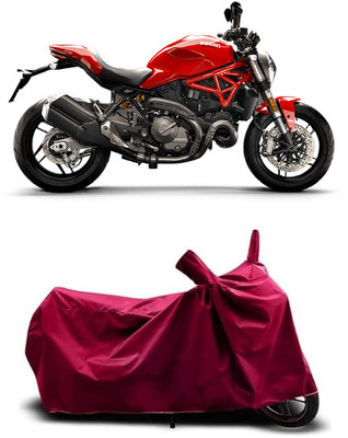 Coxtor Waterproof Two Wheeler Cover for Ducati(Monster 821, Maroon)