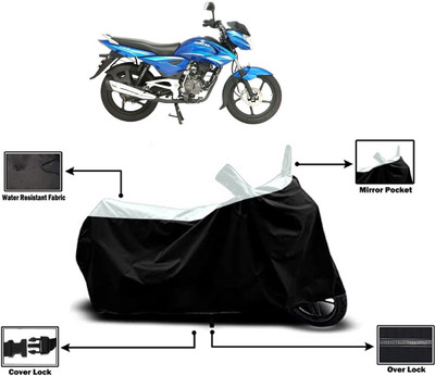 Amexride Two Wheeler Cover for Bajaj(XCD 135, White)