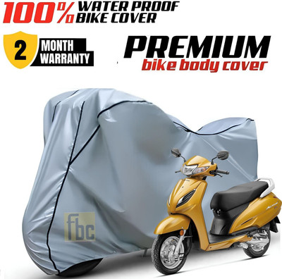 FBC Waterproof Two Wheeler Cover for Honda(Activa 6G, Silver, Black)