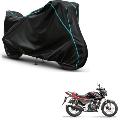 Car Life Two Wheeler Cover for Honda(CBZ, Black, Blue)