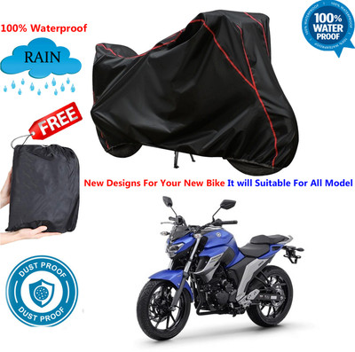 AUTOCAD Waterproof Two Wheeler Cover for Yamaha(Fazer-250 BS6, Black)