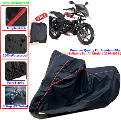 KaparDineX Waterproof Two Wheeler Cover for Bajaj(Pulsar 220F, Black)
