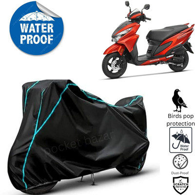 pocket bazar Waterproof Two Wheeler Cover for Honda(Grazia, Black)