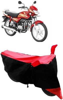 RAAMKM Two Wheeler Cover for Hero(HF Dawn BS6, Red, Black)