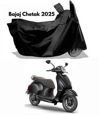 Amexride Two Wheeler Cover for Bajaj(Chetak, Black)