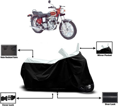 Amexride Two Wheeler Cover for Royal Enfield(Machismo 500, White)