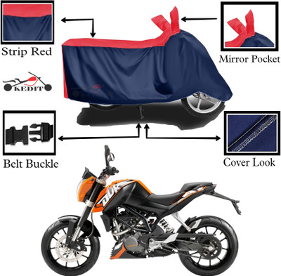 KEDIT Two Wheeler Cover for KTM(125 Duke, Red, Blue)