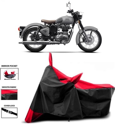 WMIZEXA Two Wheeler Cover for Royal Enfield(Red, Black)