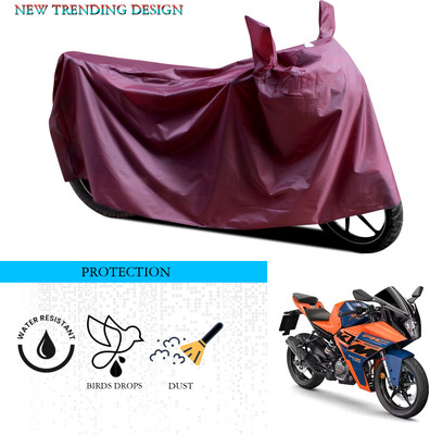 ANTHUB Waterproof Two Wheeler Cover for KTM(RC125, Maroon)