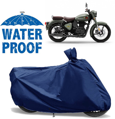 OliverX Waterproof Two Wheeler Cover for Royal Enfield(Classic 350, Blue)