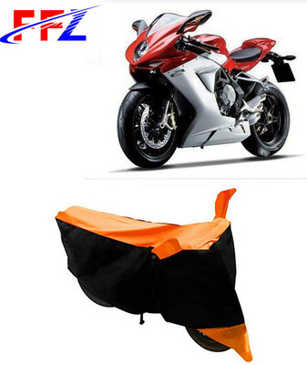 FFZ Waterproof Two Wheeler Cover for MV Agusta(F3, Black, Orange)