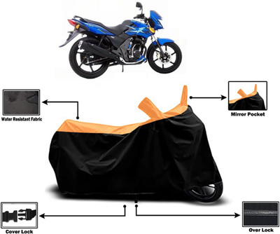 Amexride Two Wheeler Cover for TVS(Flame SR125, Orange)