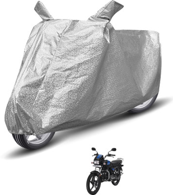 Auto Hub Waterproof Two Wheeler Cover for Hero(Splendor Plus, Silver)