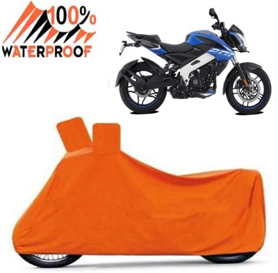 ROYAL AUTO MART Waterproof Two Wheeler Cover for Bajaj(Pulsar 250, Orange)