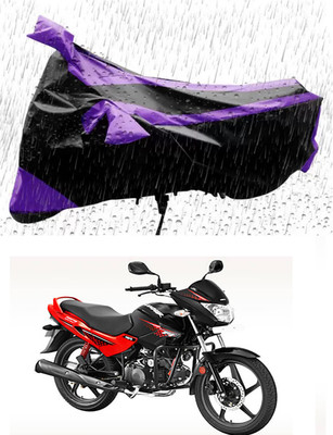 RONISH Waterproof Two Wheeler Cover for Hero(Glamour Programmed FI, Purple, Black)
