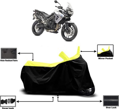 Amexride Two Wheeler Cover for Triumph(Tiger 800 XR, Yellow)