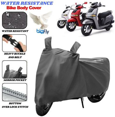 BigFly Two Wheeler Cover for TVS(iQube, Grey)